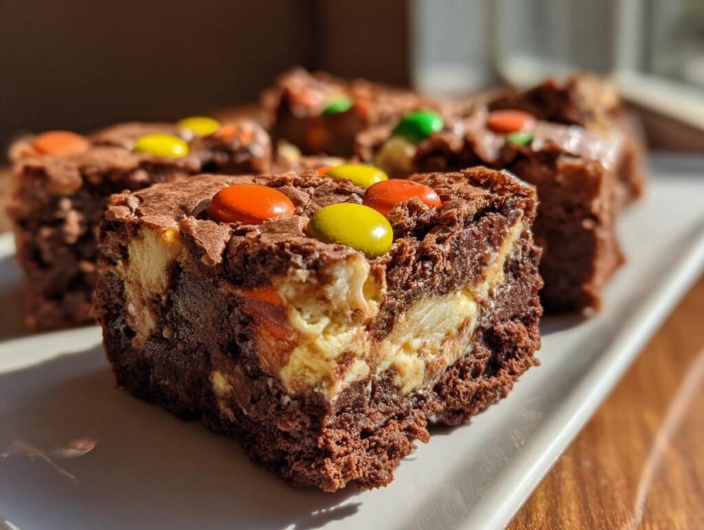 Reese's Pieces Cream Cheese Brownies