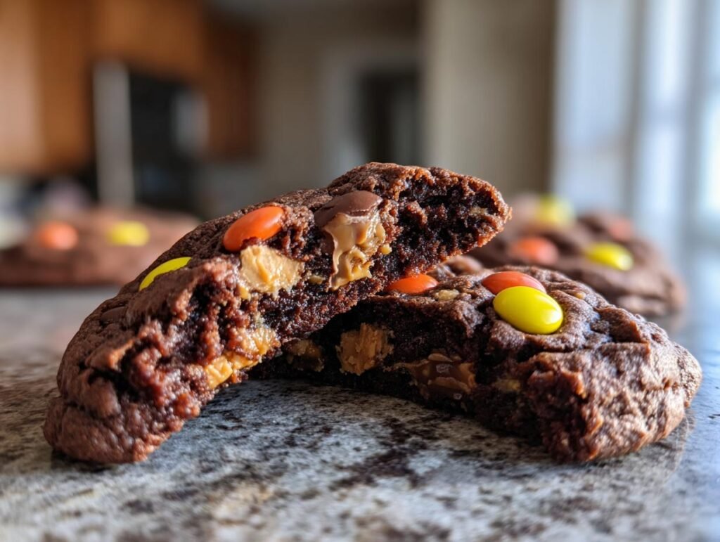 Reese’s Pieces Peanut Butter Brownie Cookies