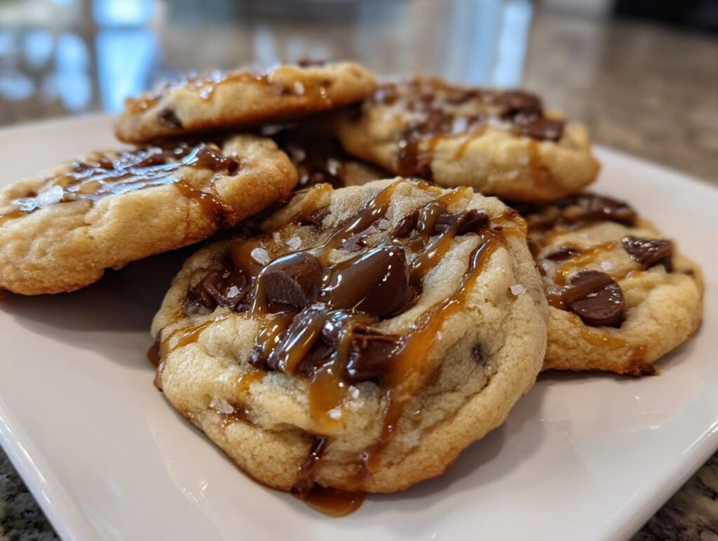 Salted Caramel Cheesecake Cookies