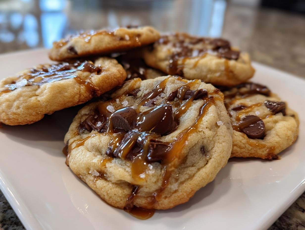 Salted Caramel Cheesecake Cookies