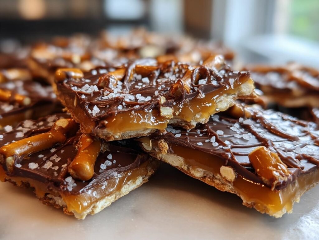 Salted Caramel Pretzel Bark