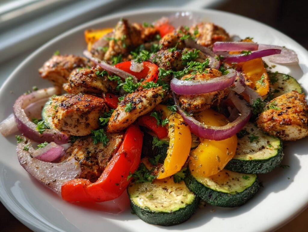 Sheet Pan Mediterranean Chicken & Zucchini