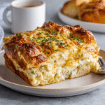 Overnight Croissant Breakfast Casserole You'll Love!