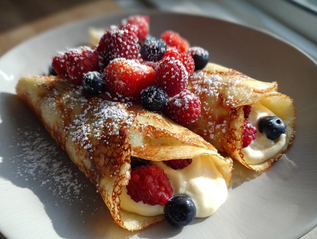 Blender Eggnog Crepes