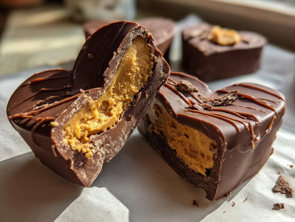 Chocolate Peanut Butter Valentine’s Heart