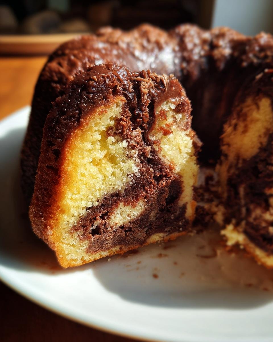 Decadent Chocolate Macaroon Tunnel Bundt Cake - detail 2