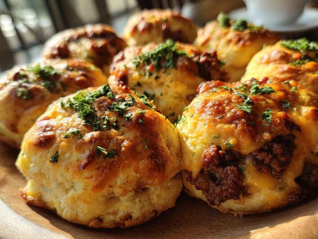 Garlic Parmesan Cheeseburger Bombs