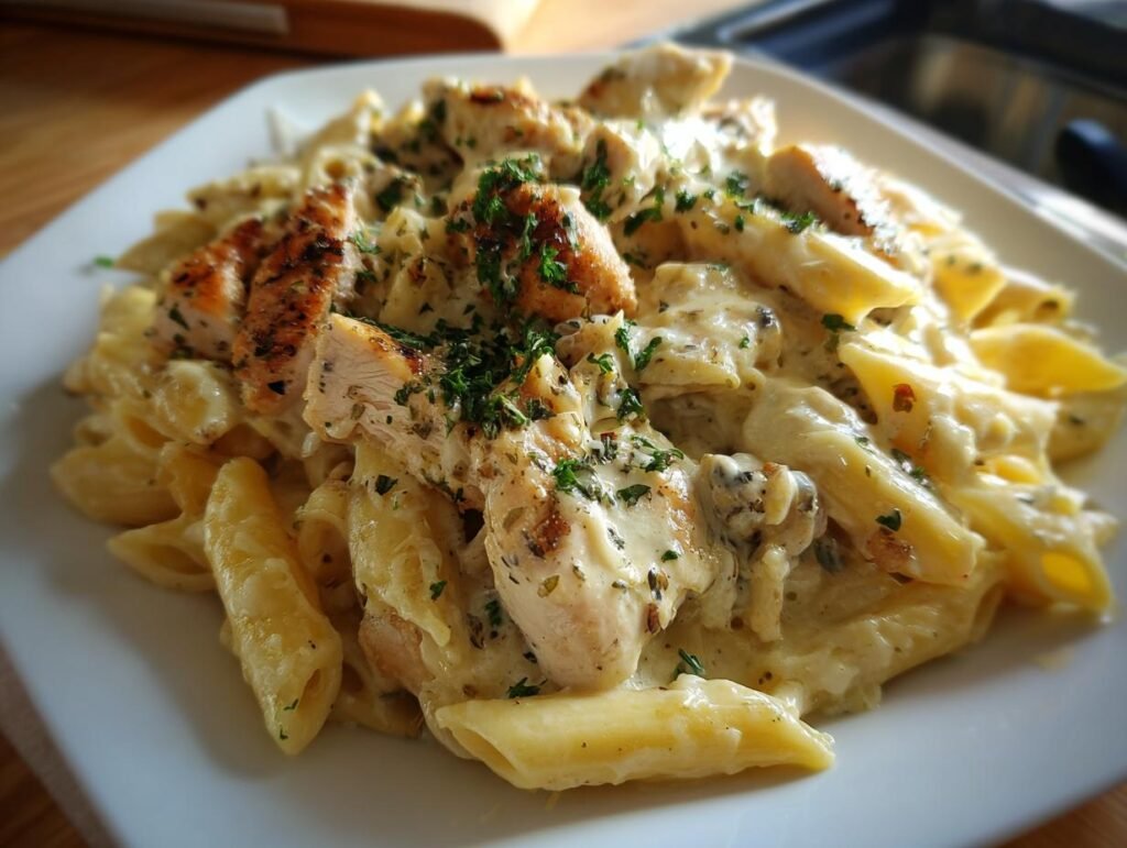 Garlic Parmesan Chicken and Pasta