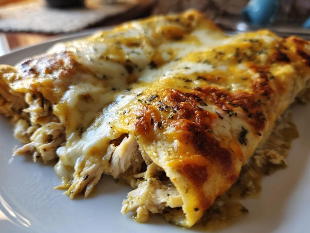 Green Chili Chicken Enchiladas