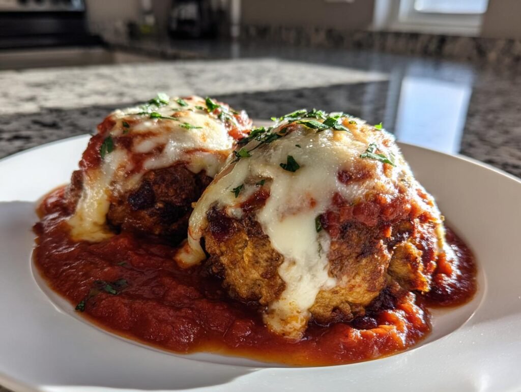 Meatballs with Marinara and Cranberry Brie