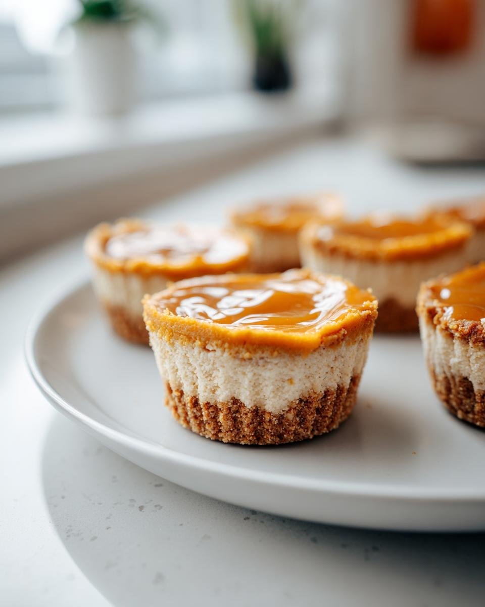 Mini Salted Caramel Pumpkin Cheesecakes - detail 1