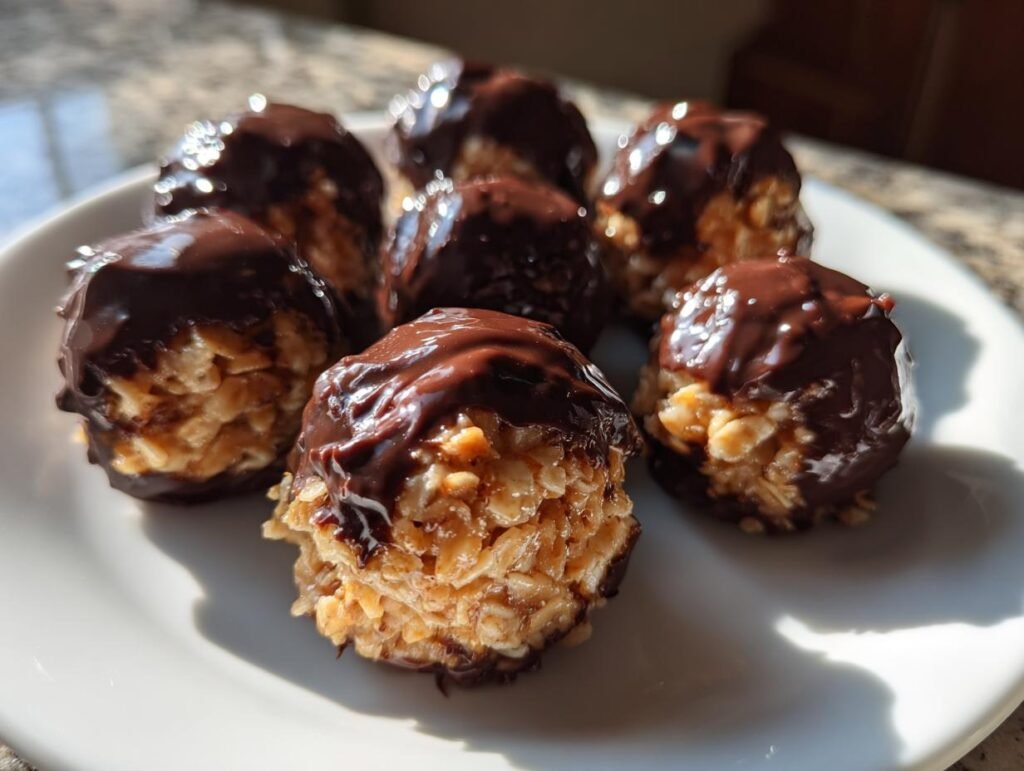 Peanut Butter Balls with Rice Krispies