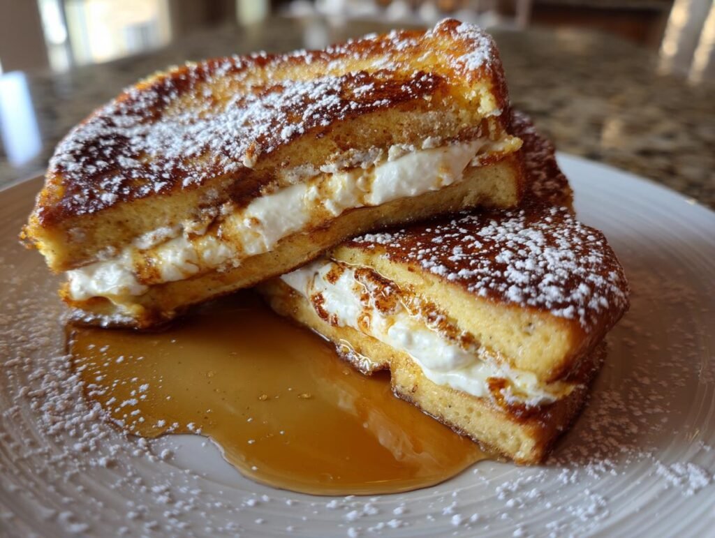 Pumpkin Cream Cheese Stuffed French Toast