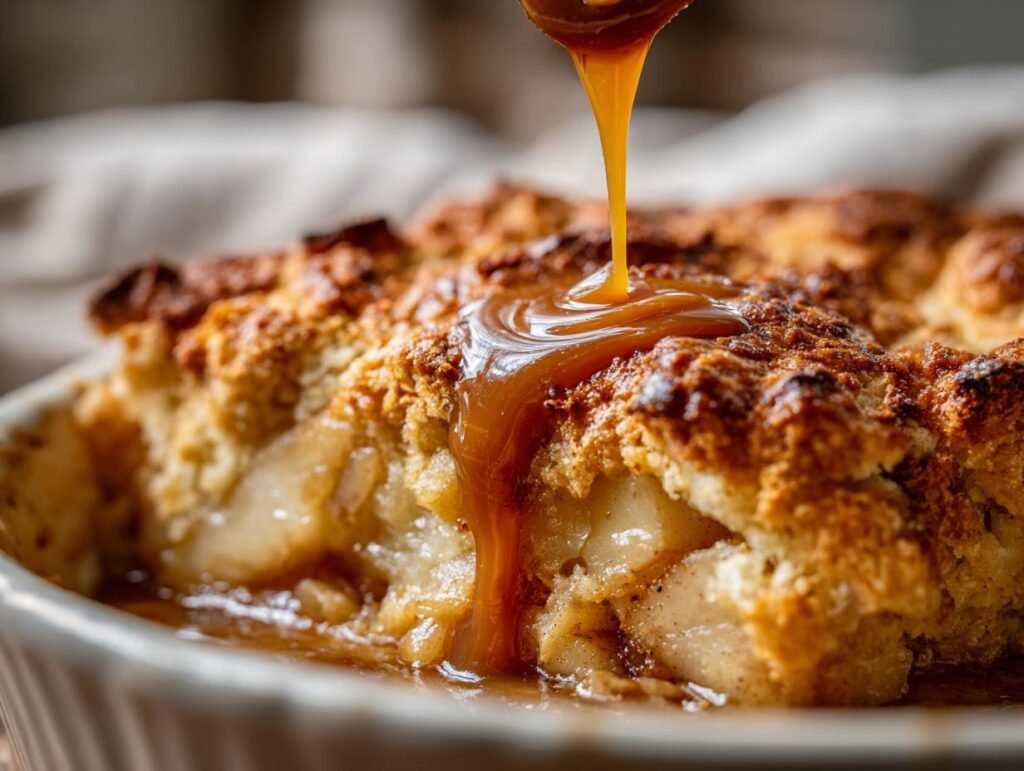 Salted Caramel Pear Cobbler