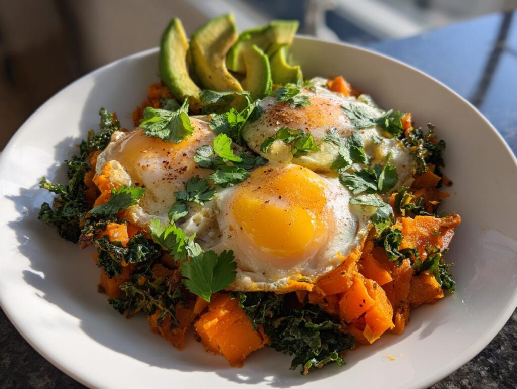 Skillet Sweet Potato Kale Hash