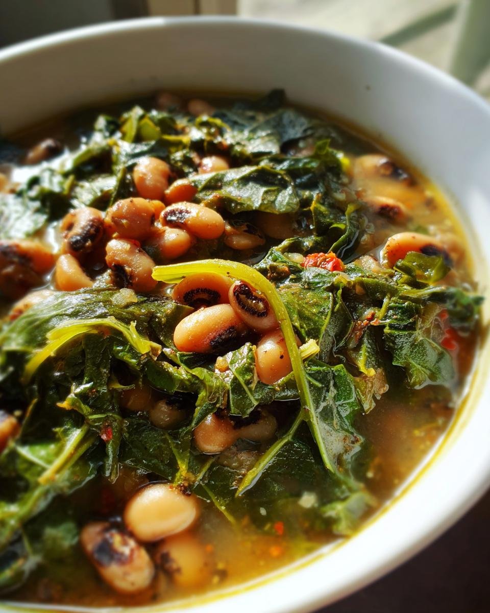 Slow Cooker Black Eyed Peas and Collard Greens - detail 1
