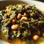 Slow Cooker Black Eyed Peas and Collard Greens