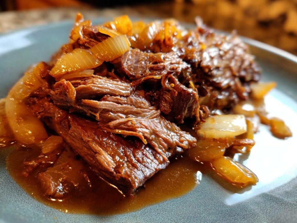 Slow Cooker Steak and Onions – Tender Braise