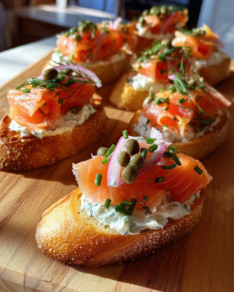 Smoked Salmon Crostini - detail 1