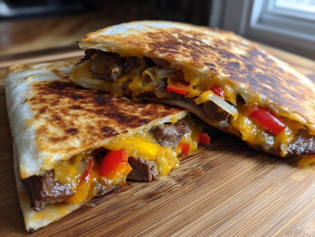 Steak Fajita Quesadillas on the Blackstone