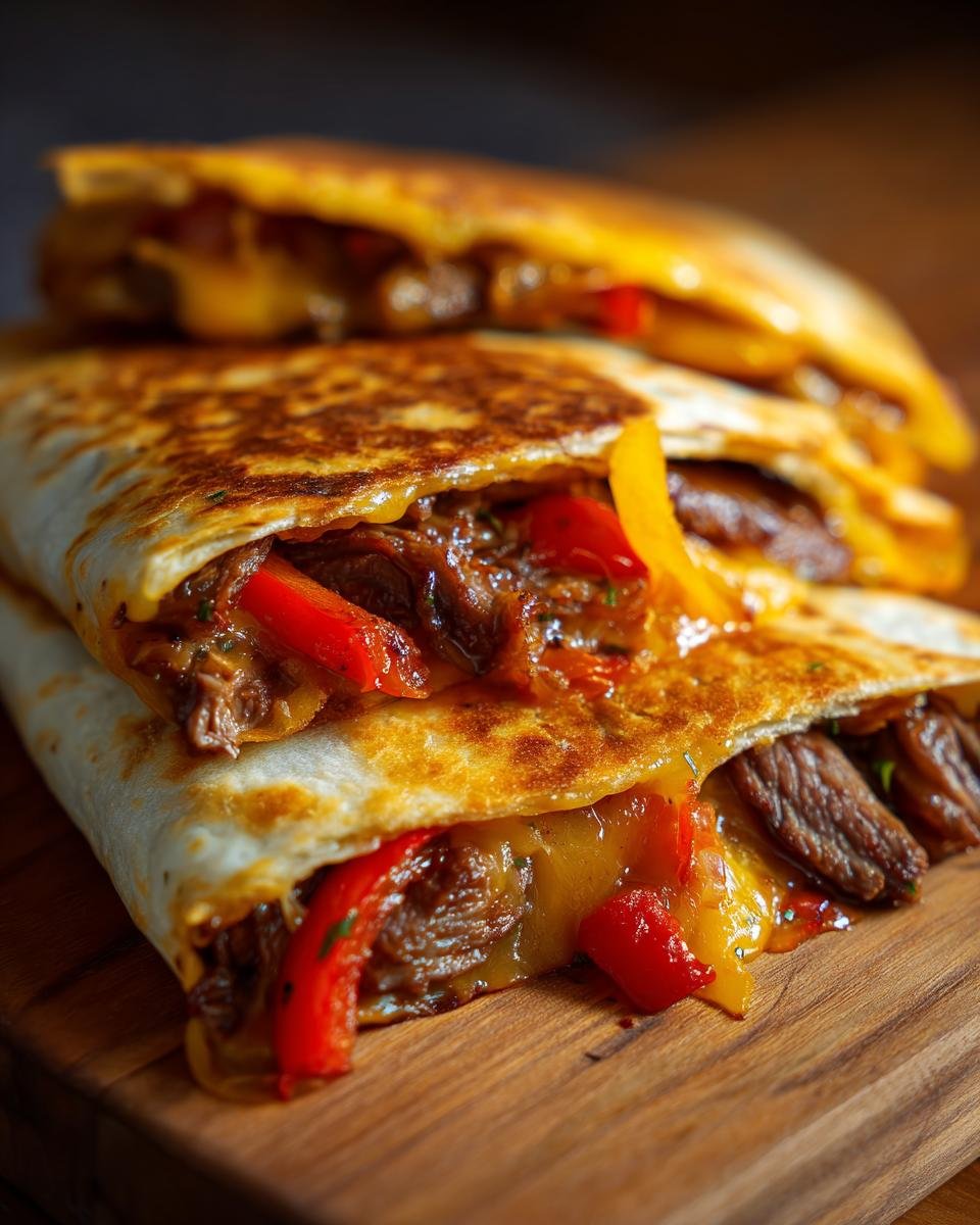Steak Fajita Quesadillas on the Blackstone - detail 2