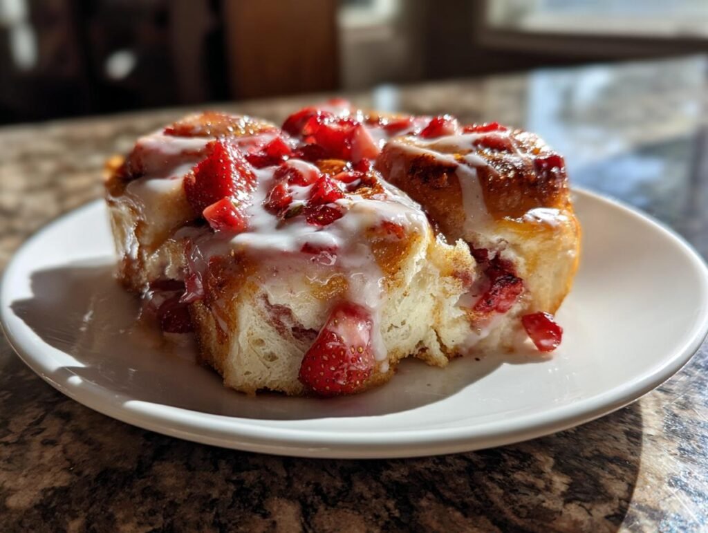Strawberry Cheesecake Cinnamon Rolls