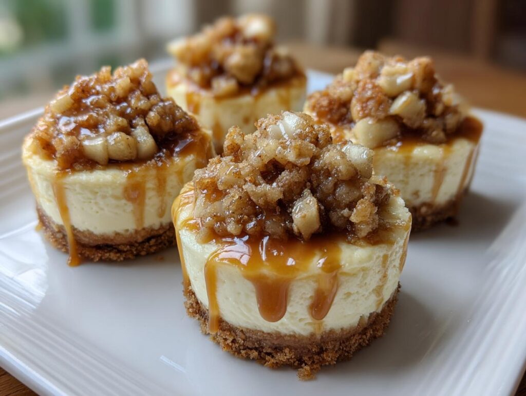 Apple Crisp Mini Cheesecakes