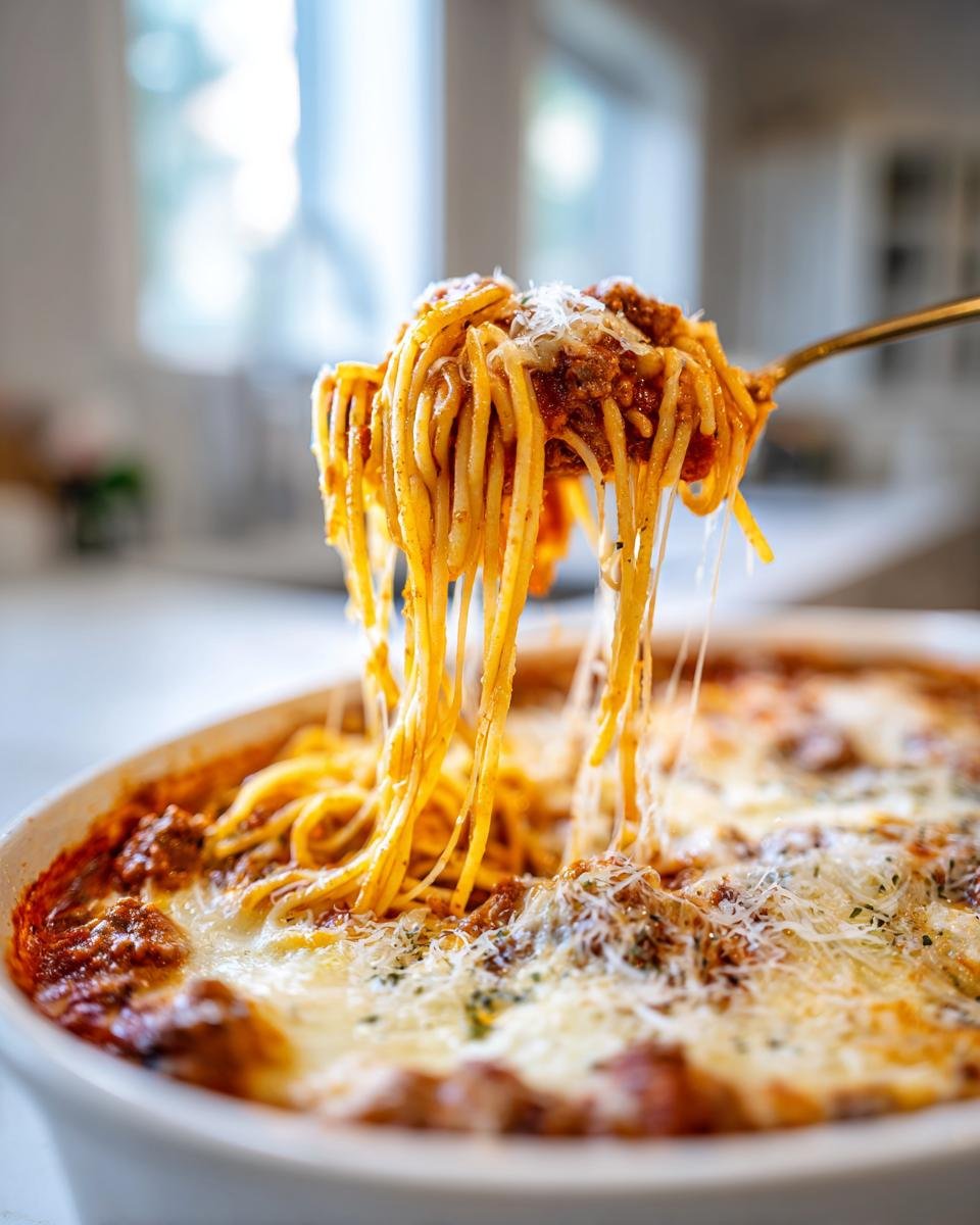 Baked Cream Cheese Spaghetti Casserole - detail 1