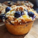 Bakery Style Lemon Blueberry Streusel Muffins
