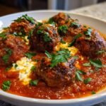 Beef Ricotta Meatballs in Marinara