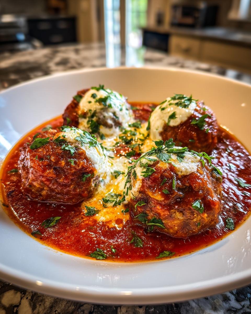 Beef Ricotta Meatballs in Marinara - detail 2