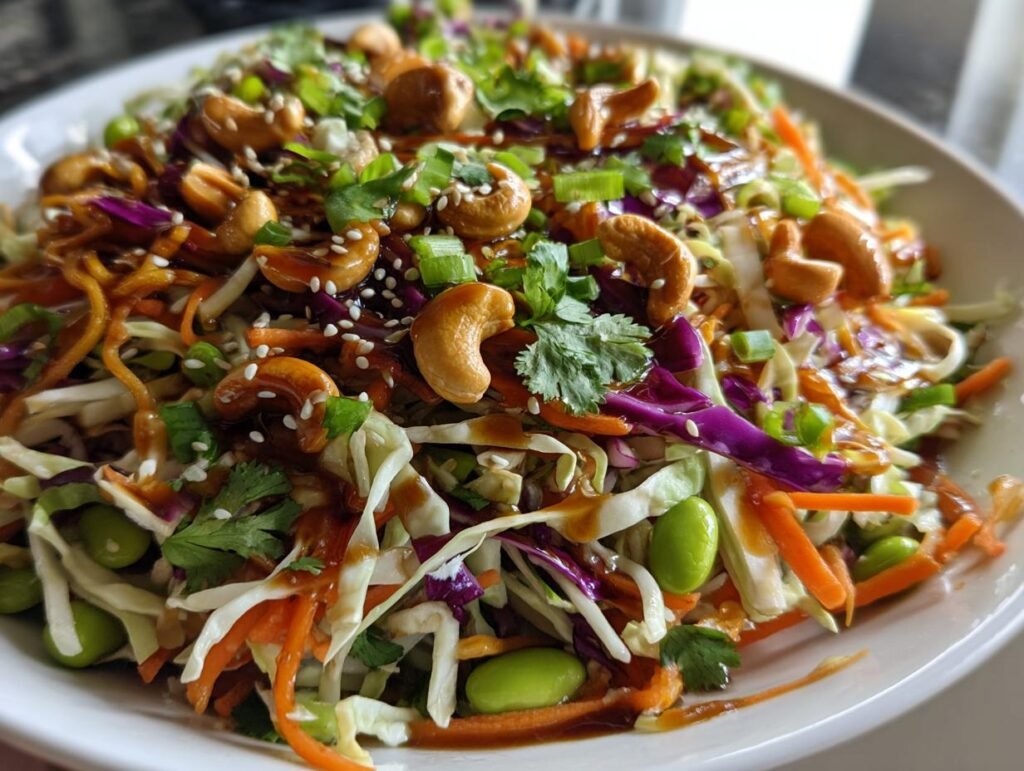 Cashew Crunch Salad with Sesame Dressing