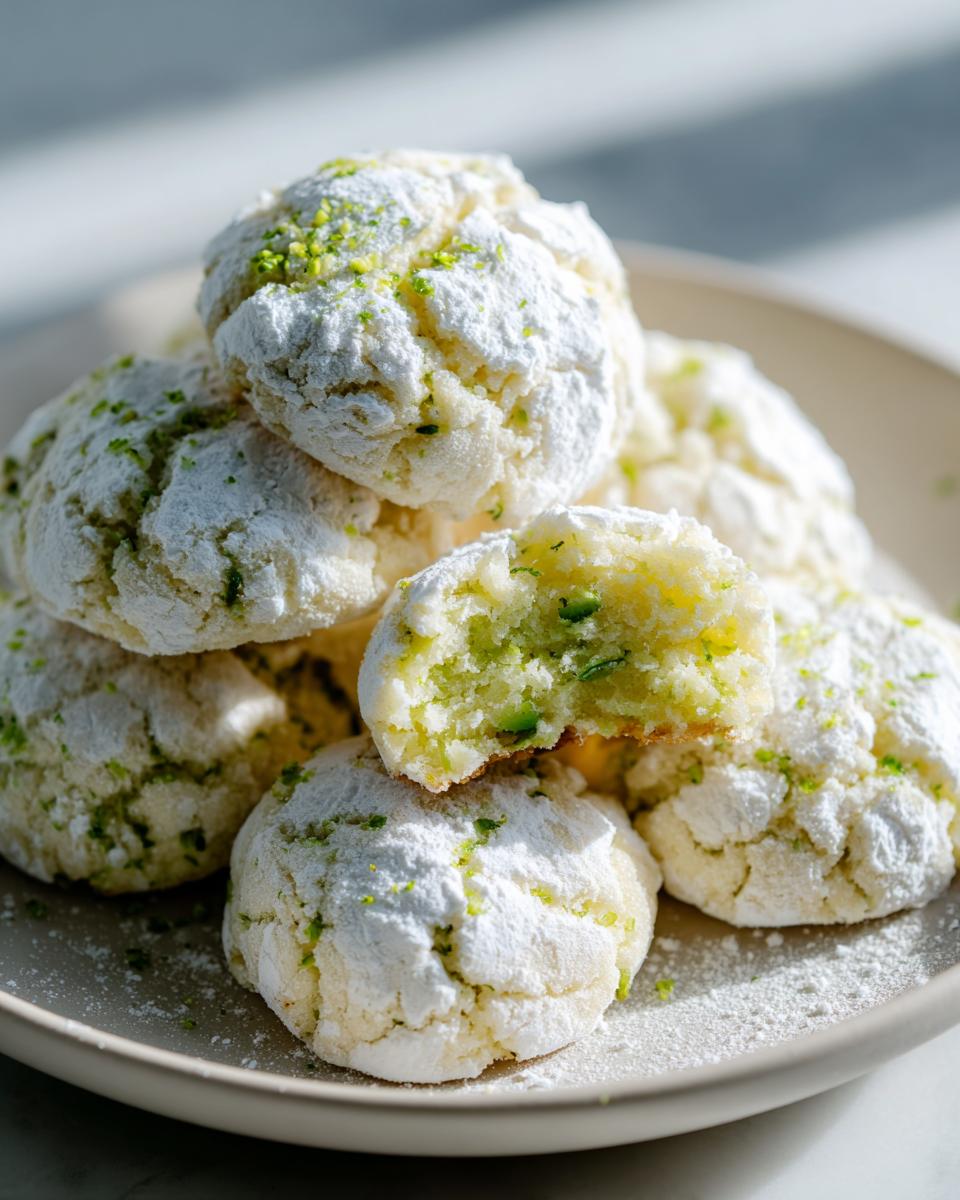 Coconut Key Lime Crinkle Cookies - detail 1
