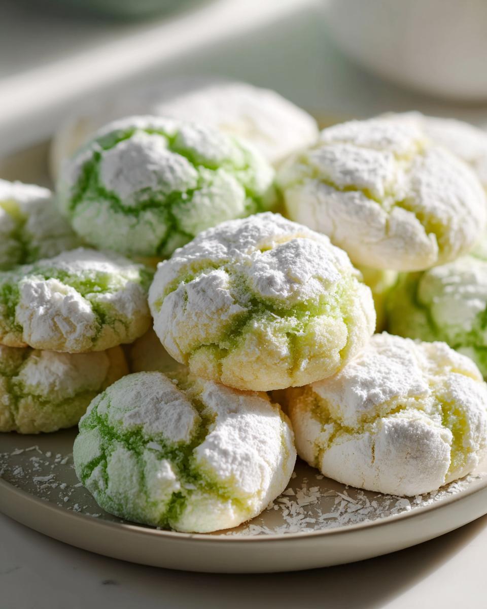 Coconut Key Lime Crinkle Cookies - detail 2