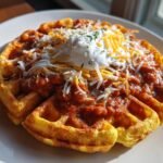 Cornbread Waffles with Chili