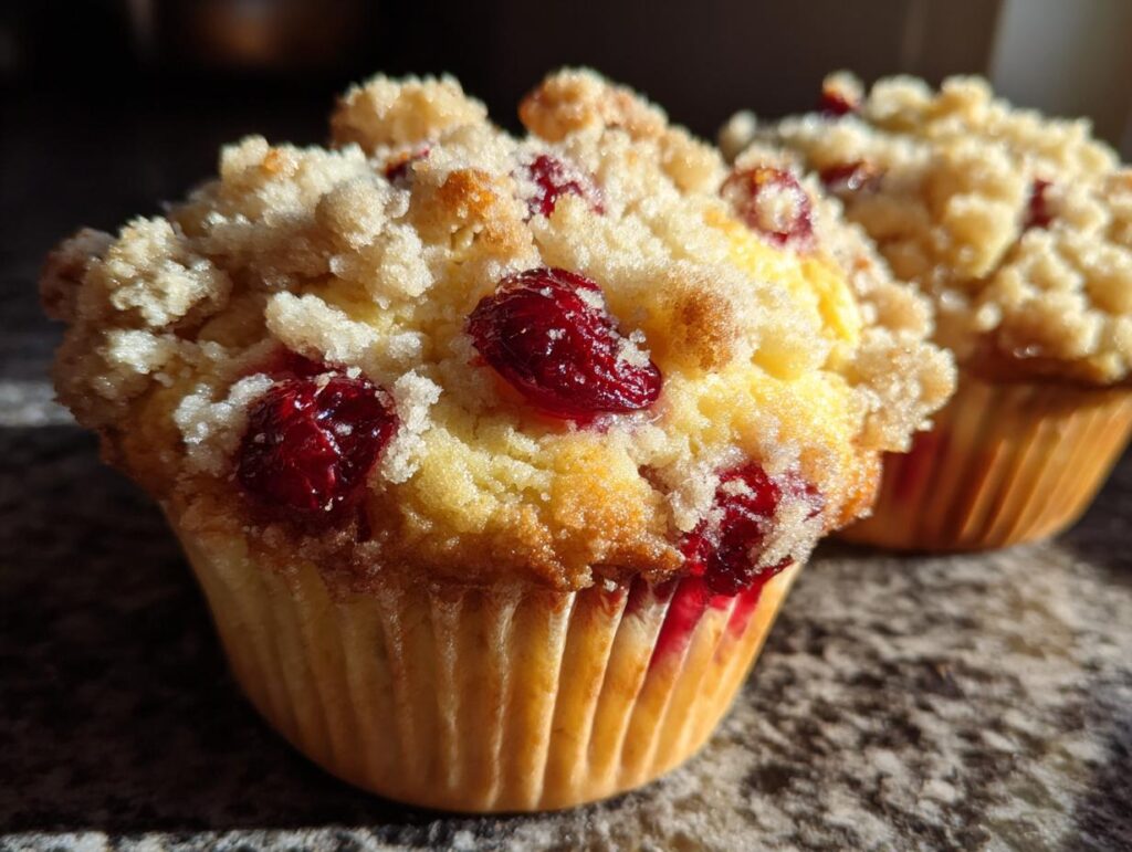 Cranberry Orange Muffins with Streusel Topping