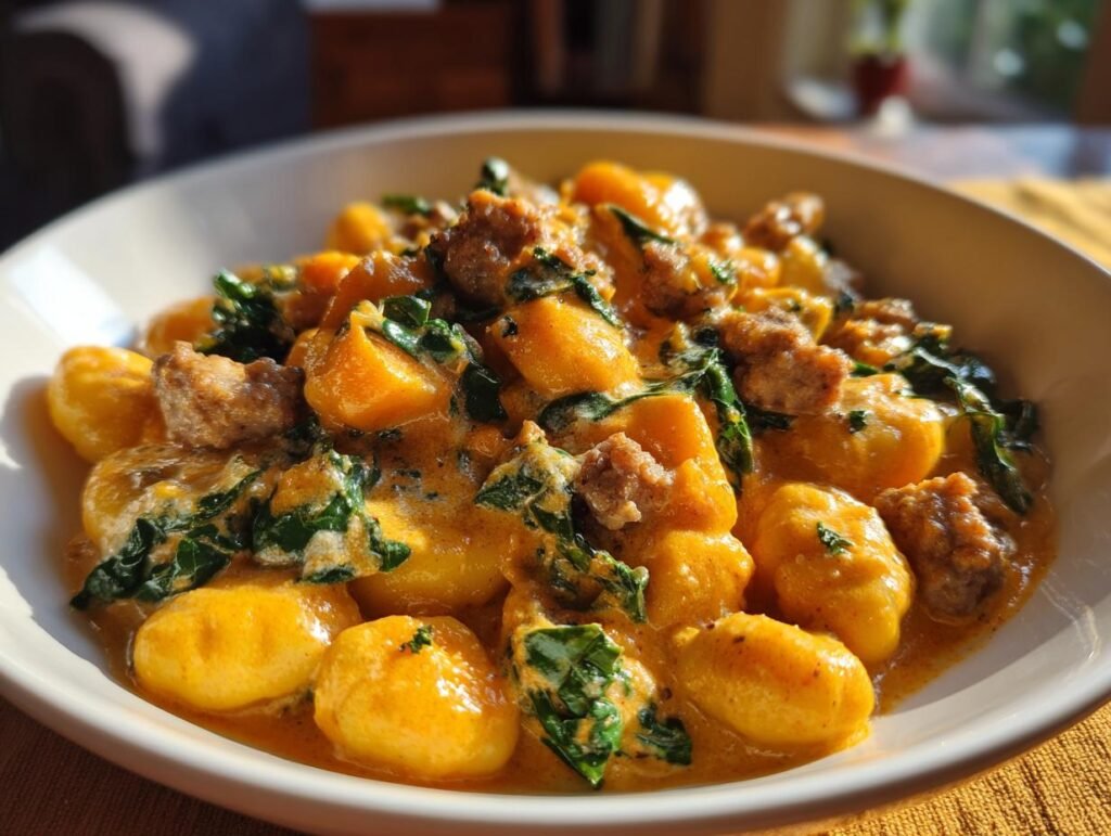 Creamy Pumpkin Sausage Gnocchi