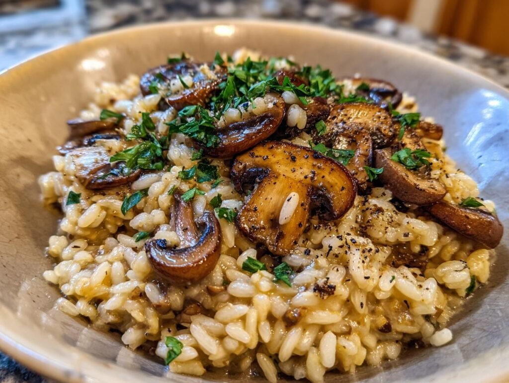 Creamy Vegan Mushroom Risotto