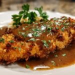 Crispy Chicken with Beef Gravy