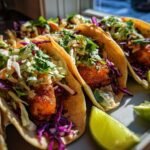 Crispy Fish Tacos with Cilantro Lime Slaw