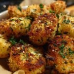 Crispy Garlic Parmesan Crusted Potatoes
