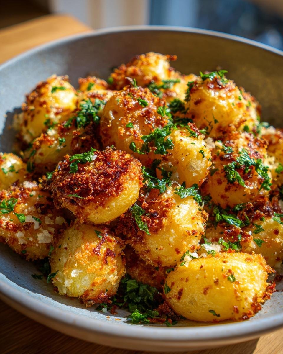 Crispy Garlic Parmesan Crusted Potatoes - detail 2