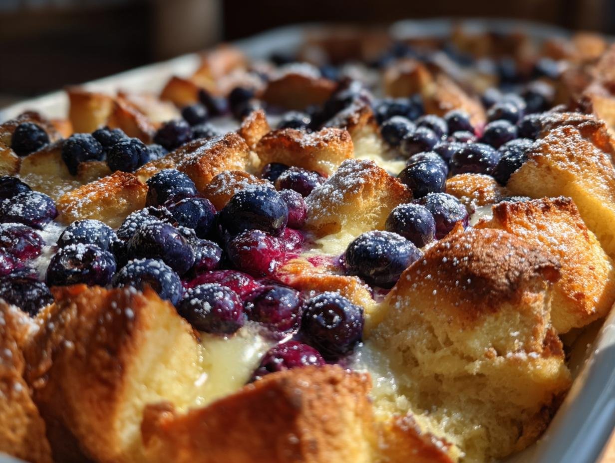 Delicious Blueberry French Toast Casserole