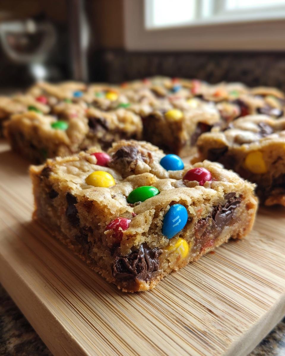 Delicious M&M Cookie Bars - detail 1