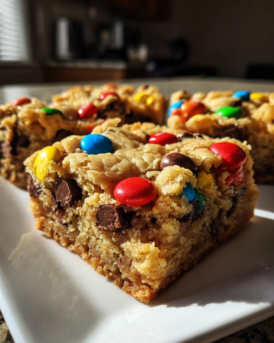 Delicious M&M Cookie Bars - detail 2