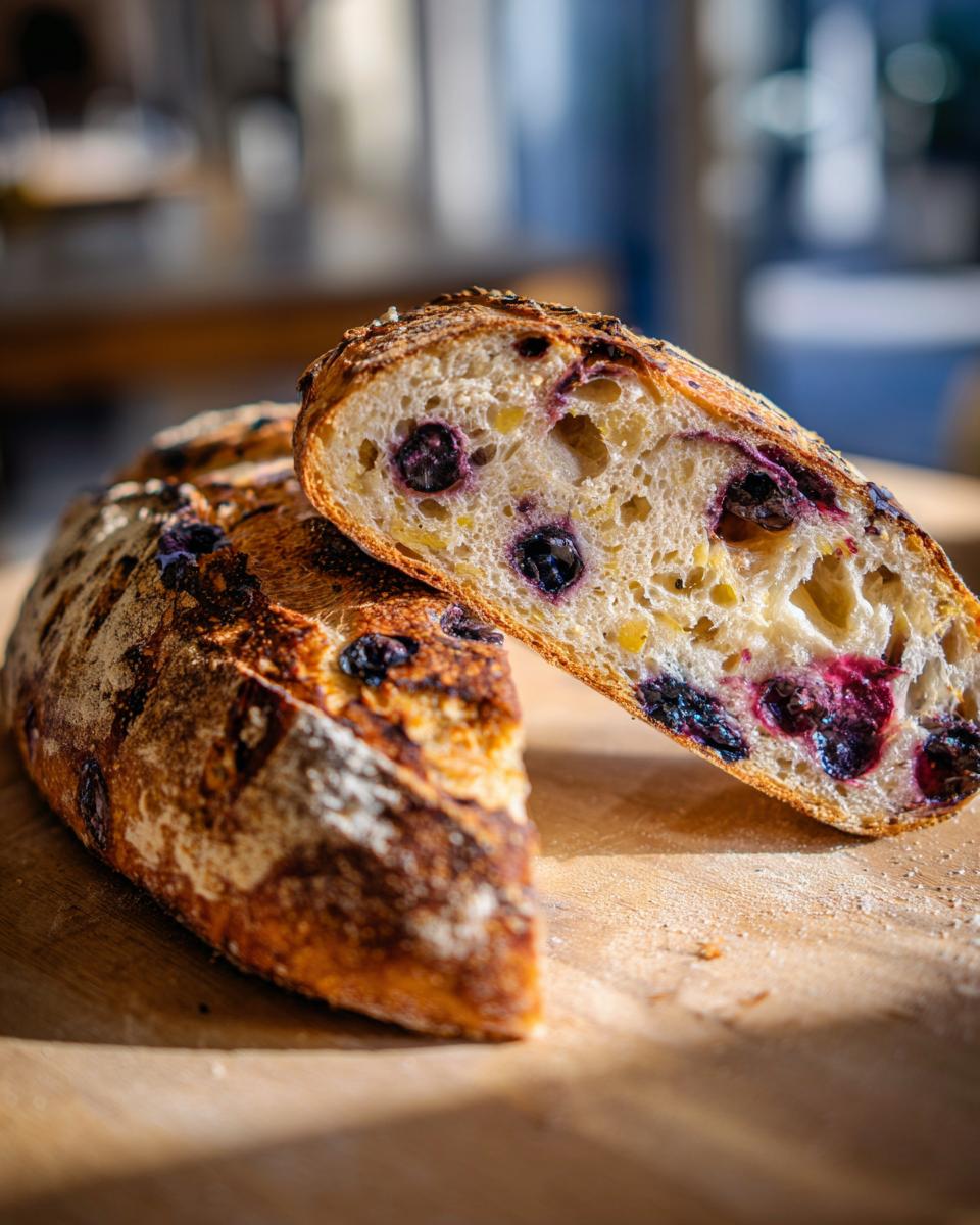 Easy Lemon Blueberry Sourdough Bread Recipe - detail 1