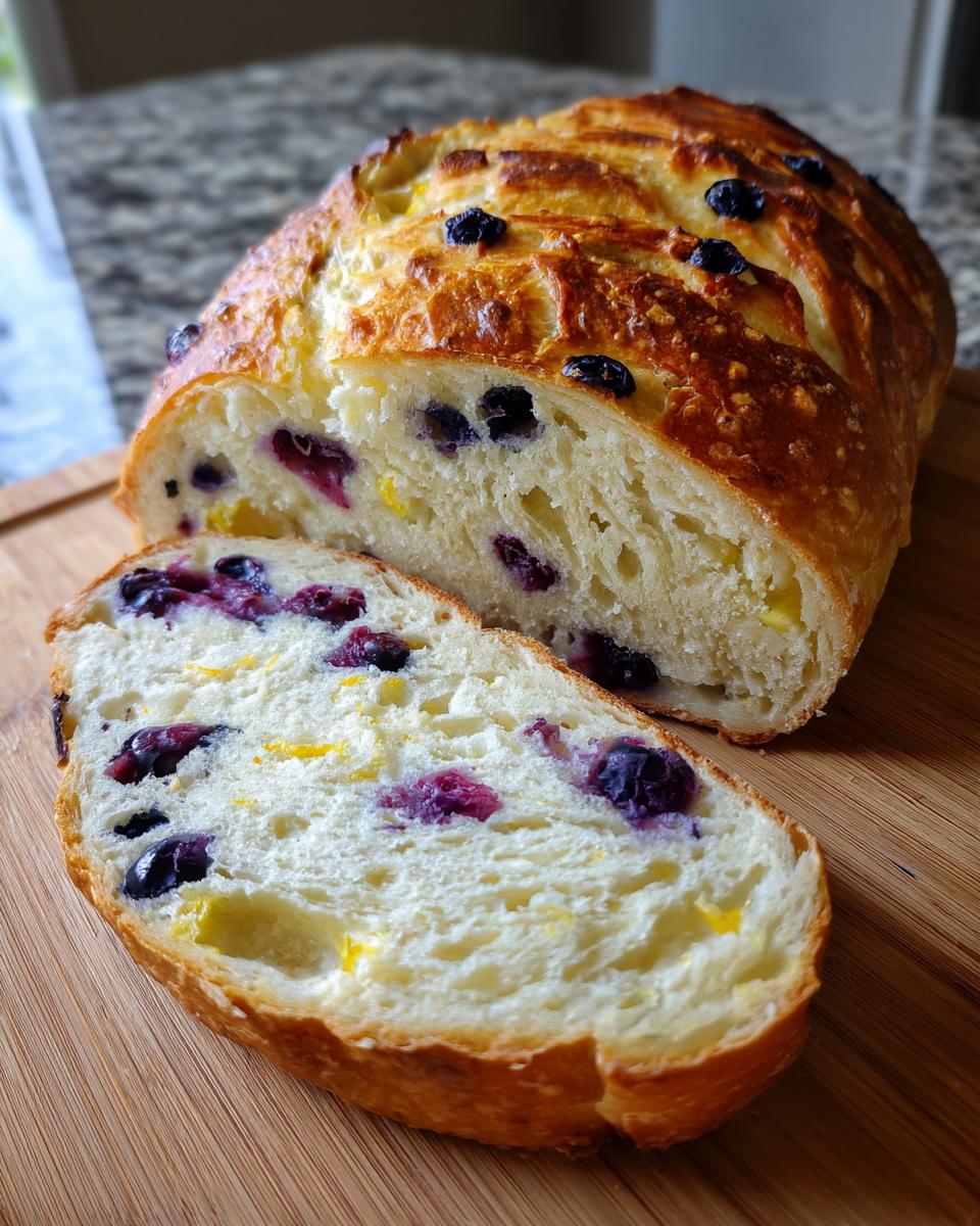 Easy Lemon Blueberry Sourdough Bread Recipe - detail 2