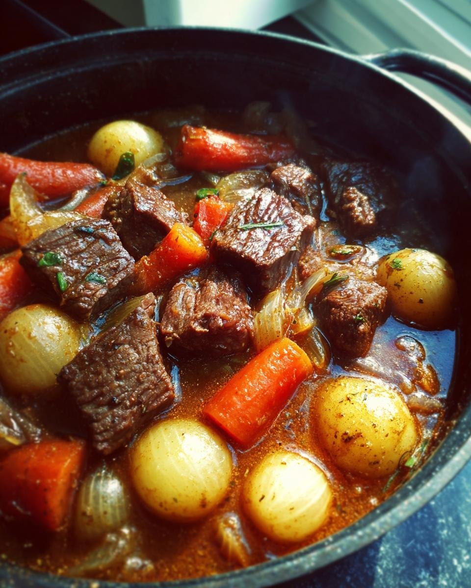 French-style beef stew with vegetables - detail 1