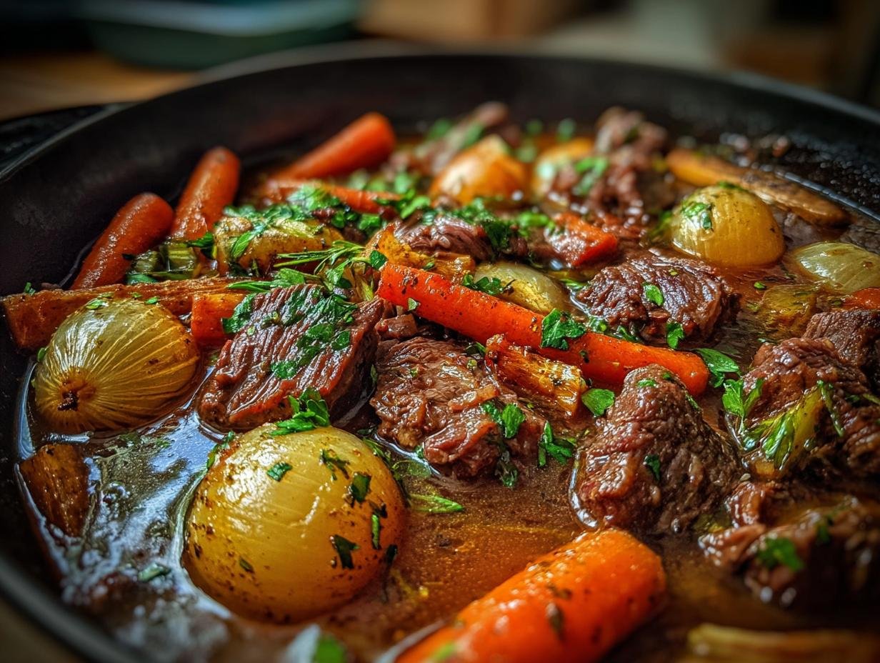 French-style beef stew with vegetables