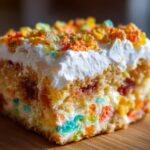 Fruity Pebble Poke Cake